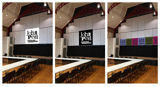 John Peel Centre Stage Banner Design