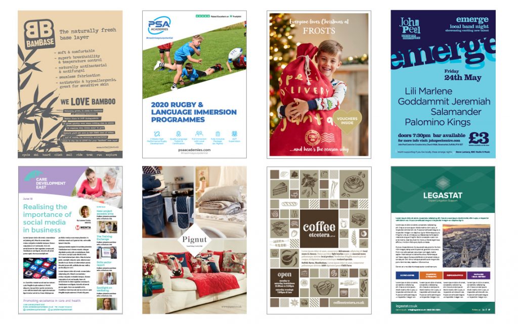A5 leaflet design suffolk