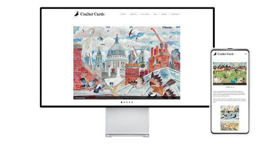 Coulter Cards website design