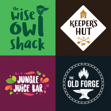 Cafe Logo Designs for new Food Outlets at Suffolk Attraction