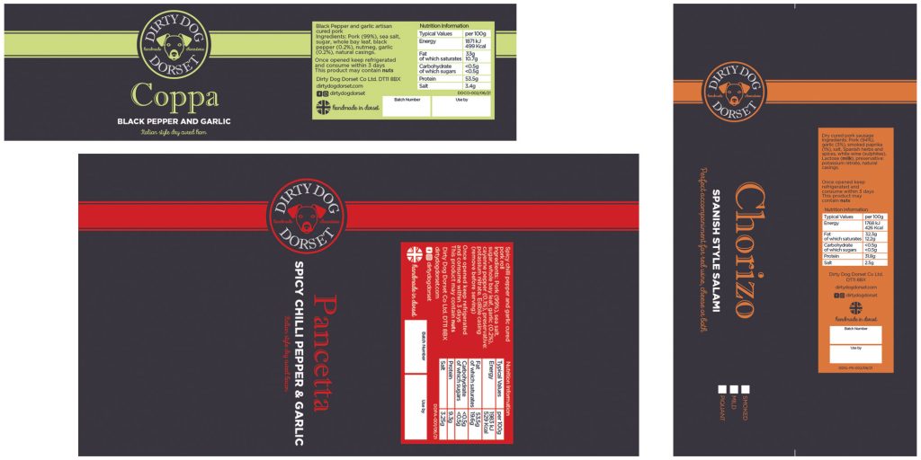 pancetta, coppa and pre-sliced cured meat label range