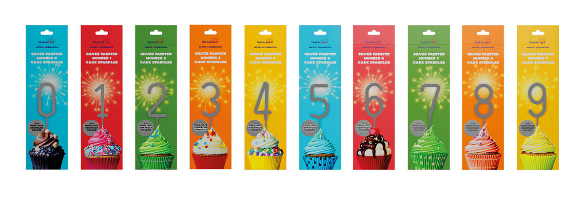 Retail Packaging Design Numbered Sparklers