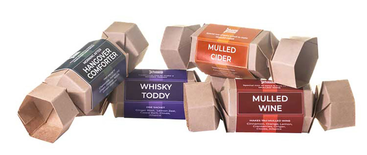 Christmas Cracker style spices packaging